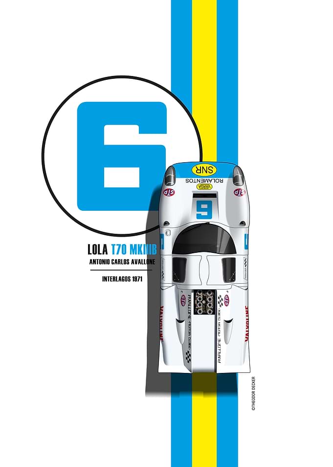Lola T70 MkIII Racing Car Poster