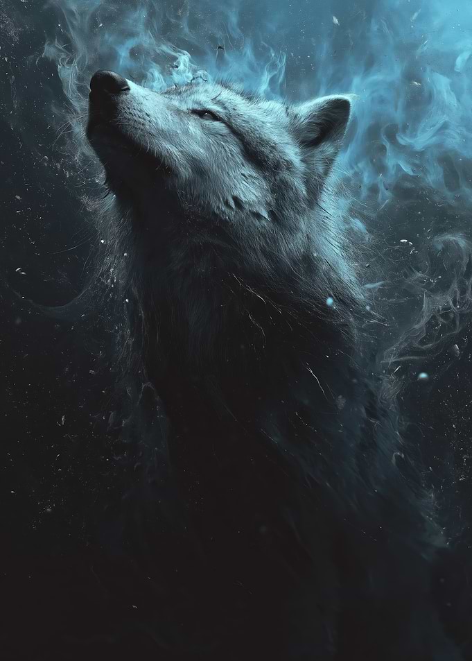 Wolf in Blue Smoke