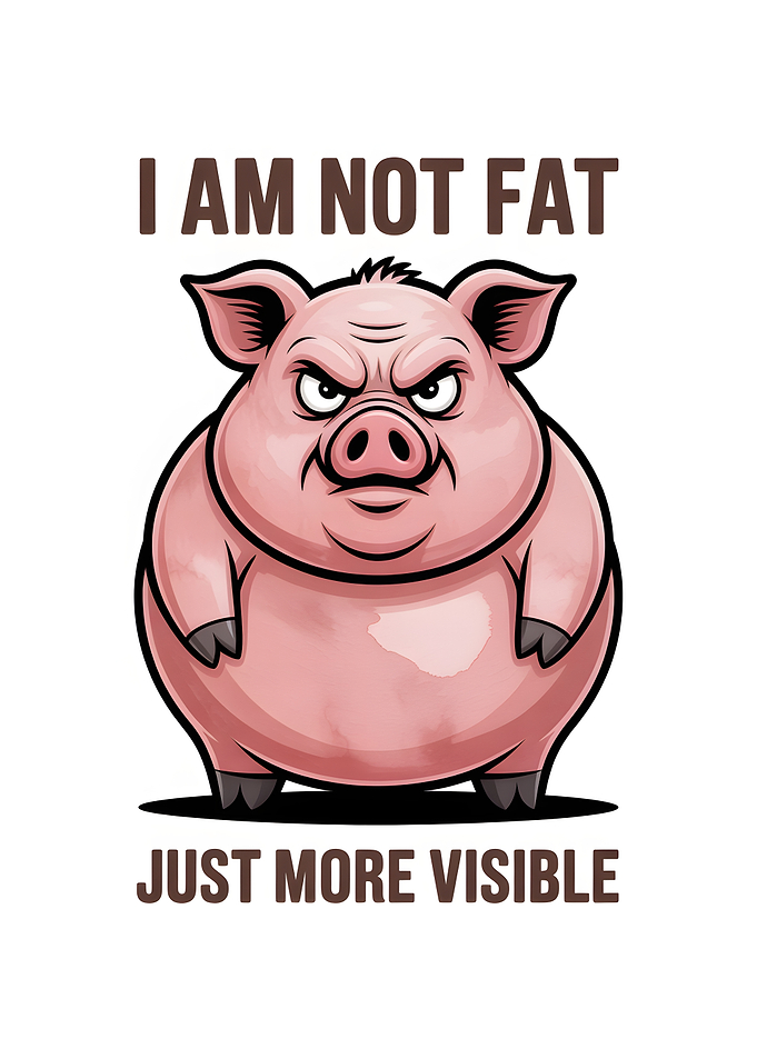 Pig Says 'I Am Not Fat'