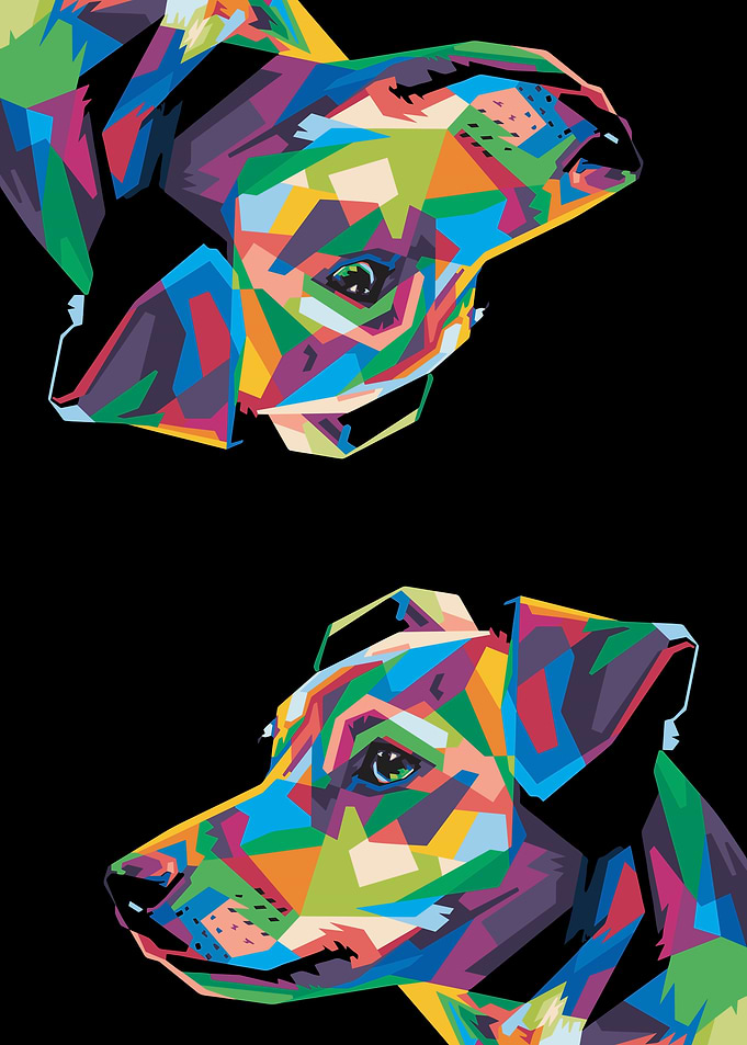 Colorful Dog Portraits