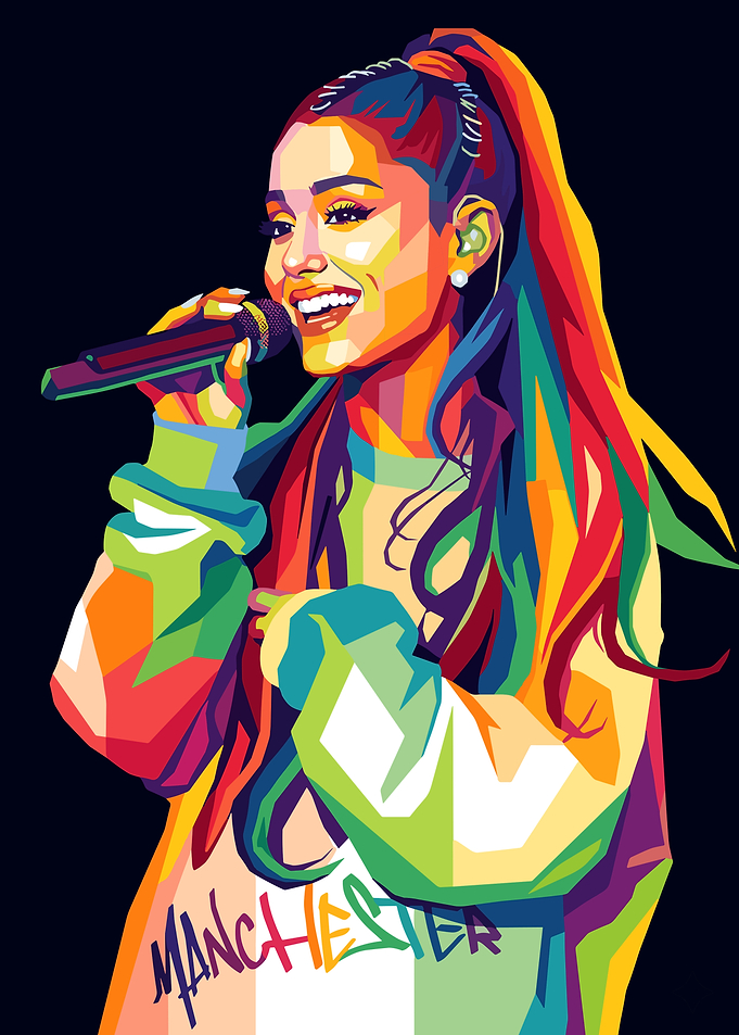 Ariana Grande Pop Art Portrait