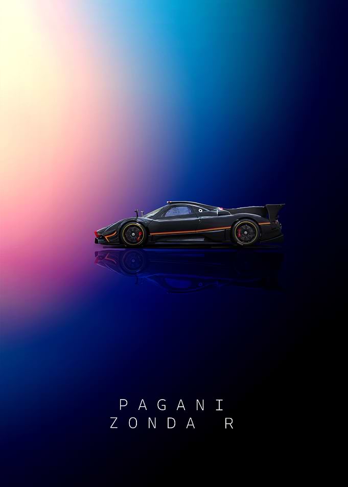 Pagani Zonda R Super Car Poster