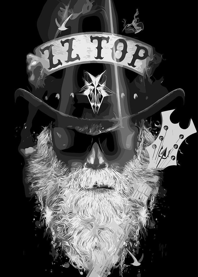 ZZ Top Rock Band Portrait