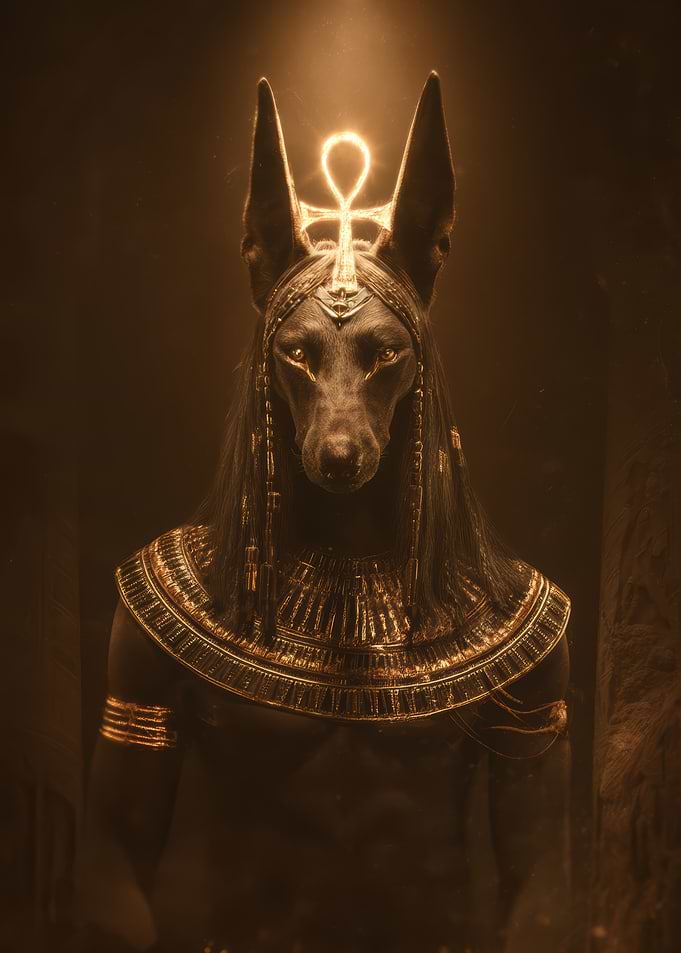 Anubis with Ankh Symbol