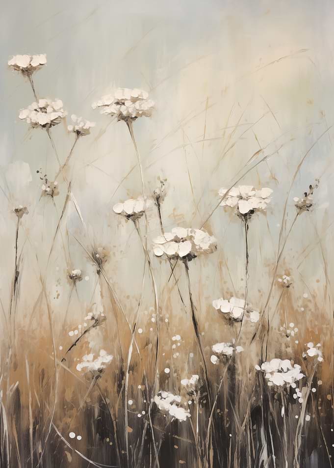 Vintage White Wildflowers