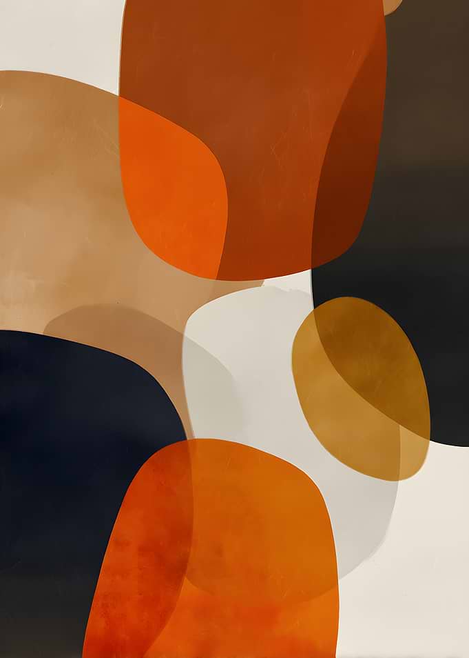 Abstract Geometric Shapes in Earth Tones
