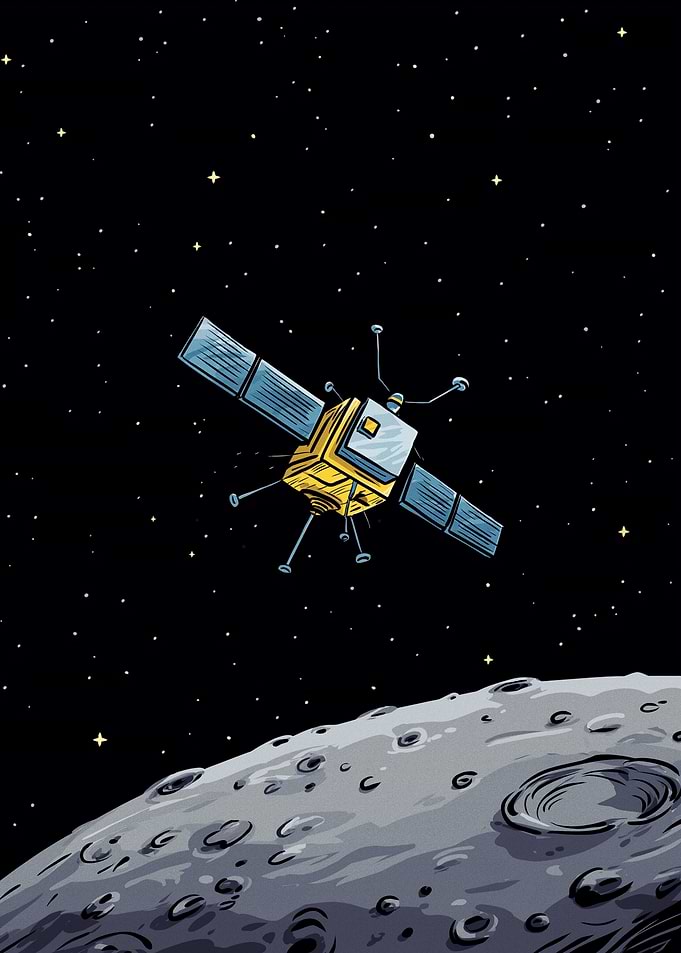 Satellite orbiting the Moon
