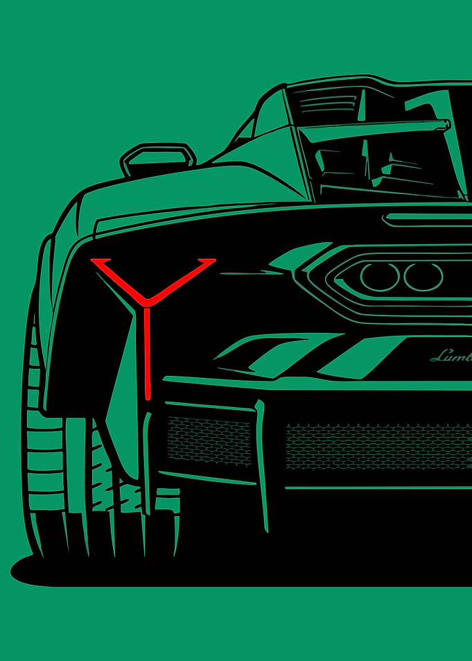 Lamborghini Rear View