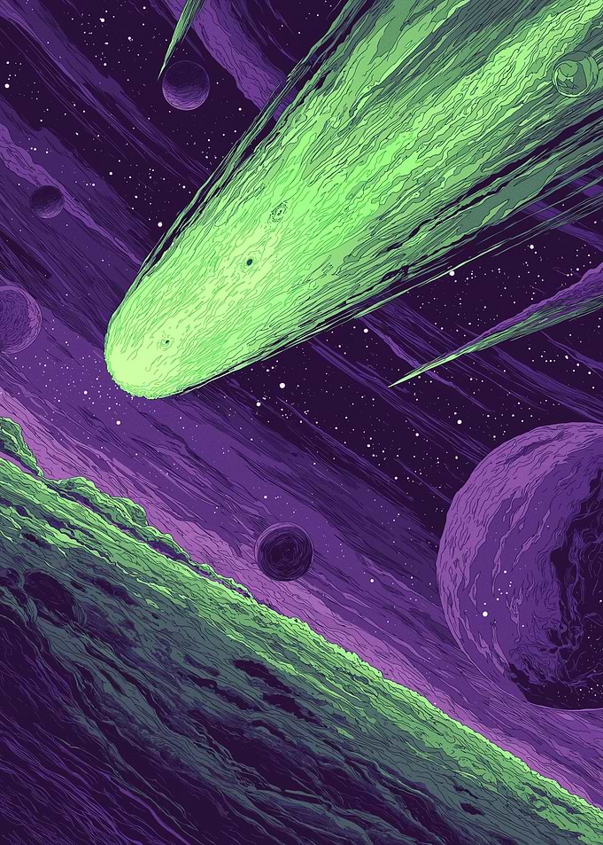 Cosmic Comet and Planets