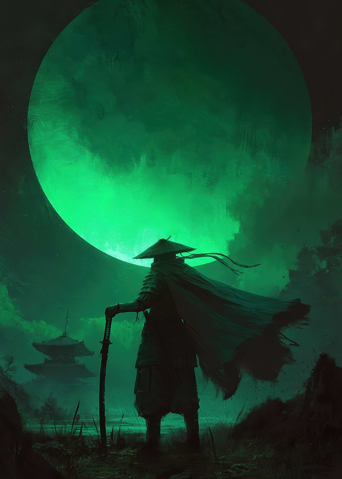 Samurai Under a Green Moon