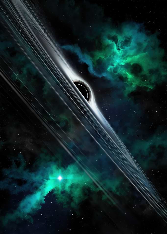 Black Hole with Accretion Disk and Nebula