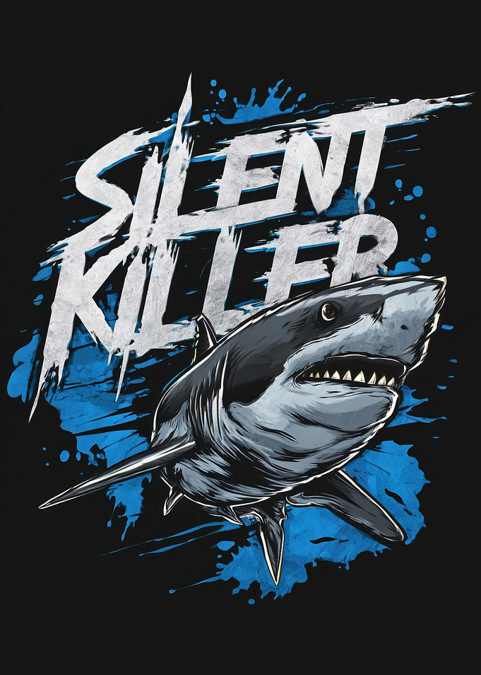 Silent Killer Shark Graphic