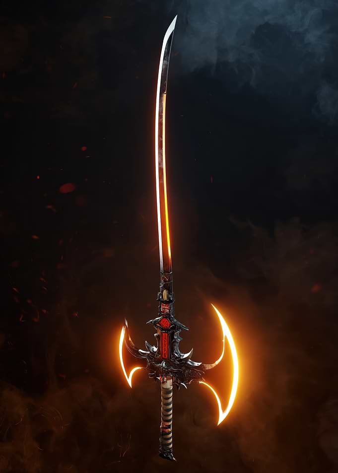 Fiery Demonic Sword