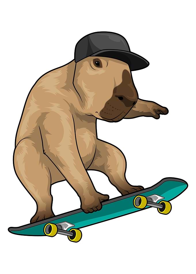 Capybara Skater Skateboard