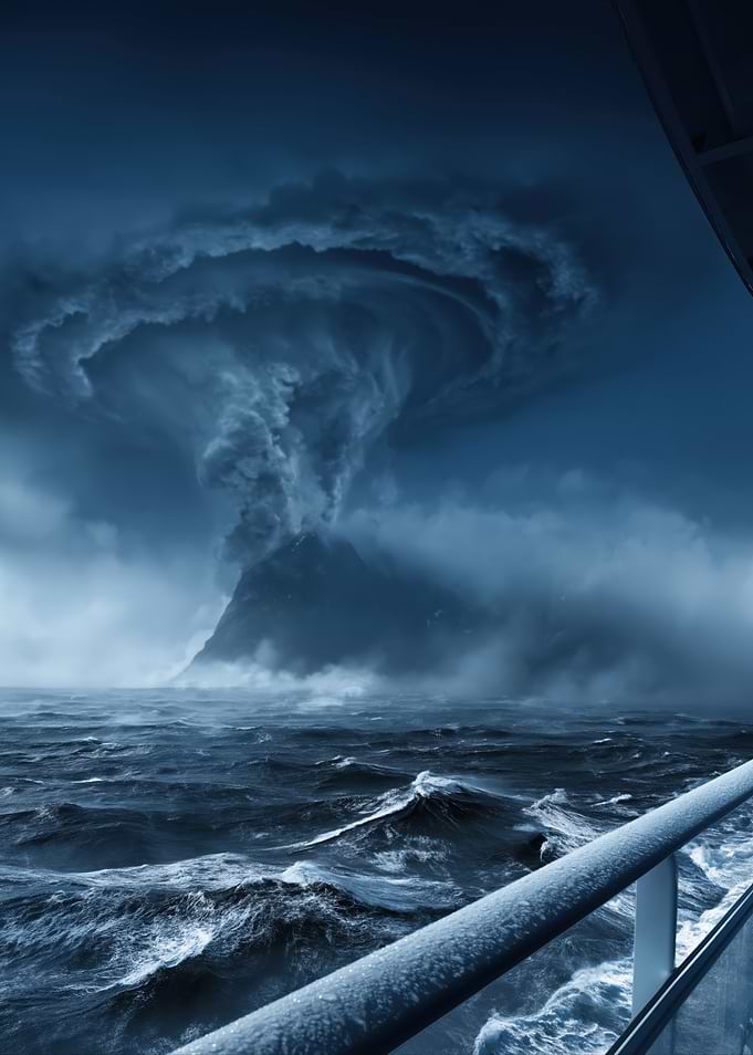 Stormy Seas and Volcanic Cloud