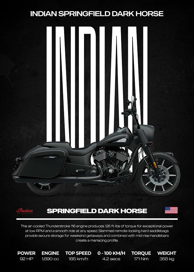 Indian Springfield Dark Horse Motorcycle