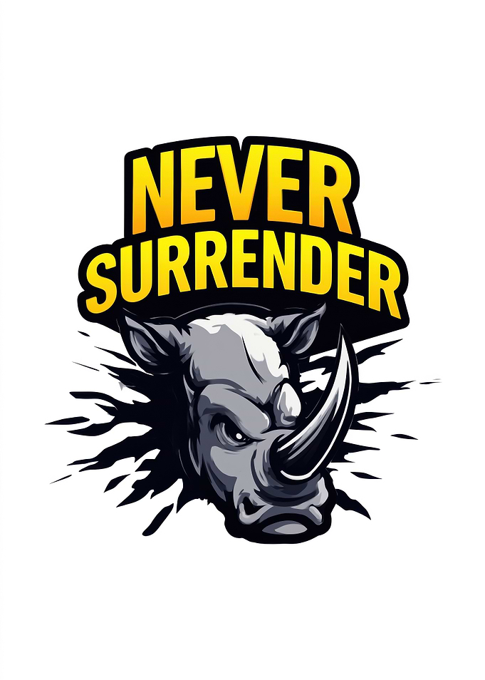 Never Surrender Rhino