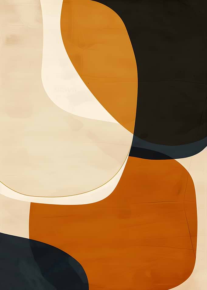 Abstract Organic Shapes Art