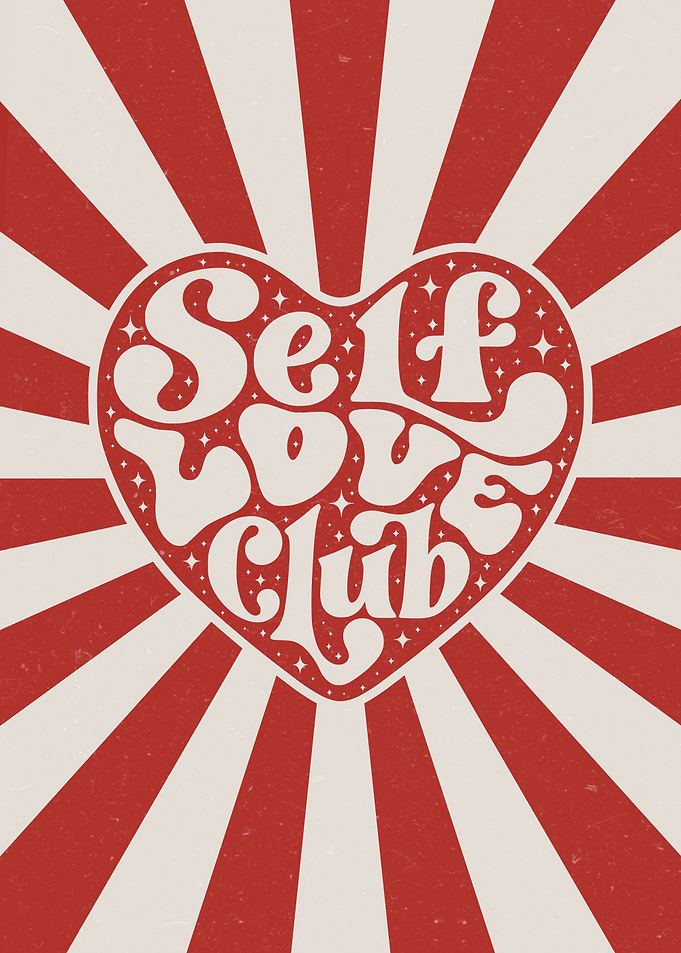 Self Love Club Heart Retro Poster