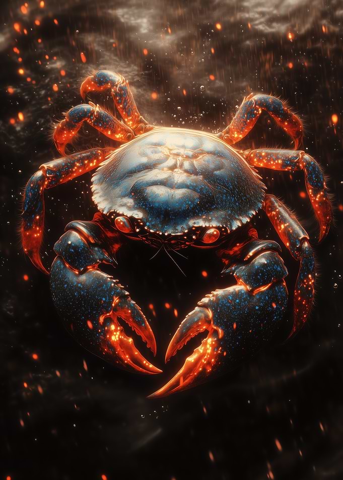 Fiery Cosmic Crab Zodiac