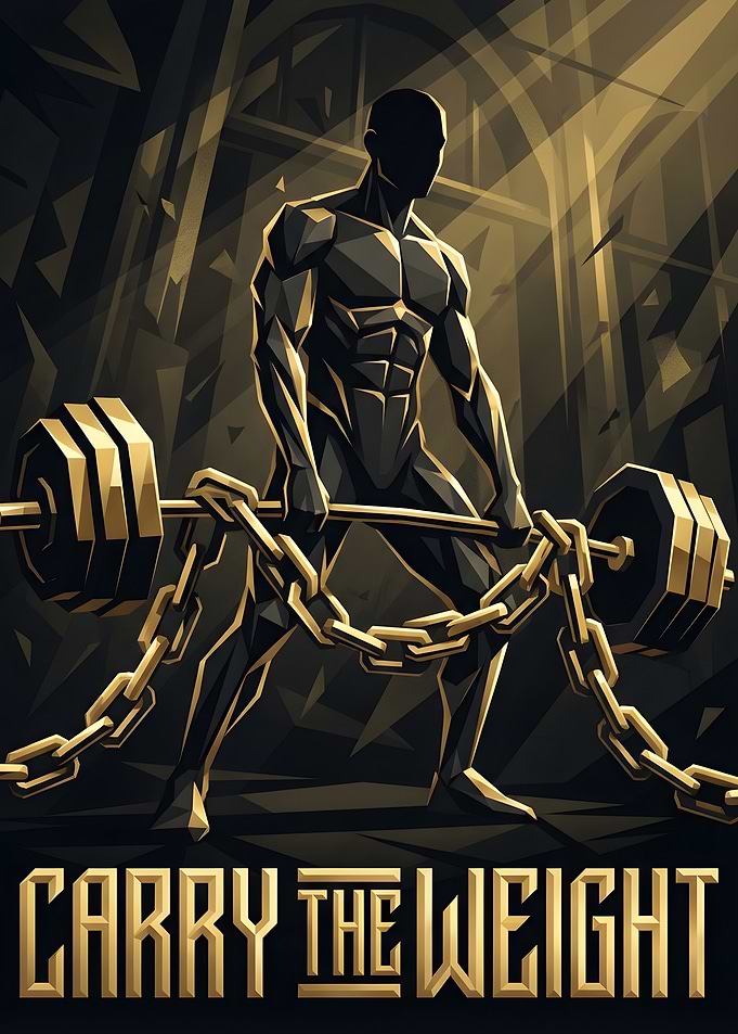 Man Carrying Weight with Chains