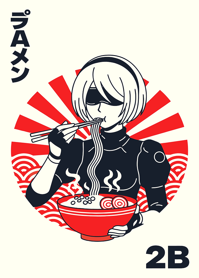2B Eating Ramen