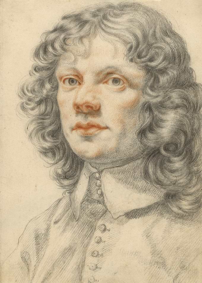 Portrait of a Man with Curly Hair