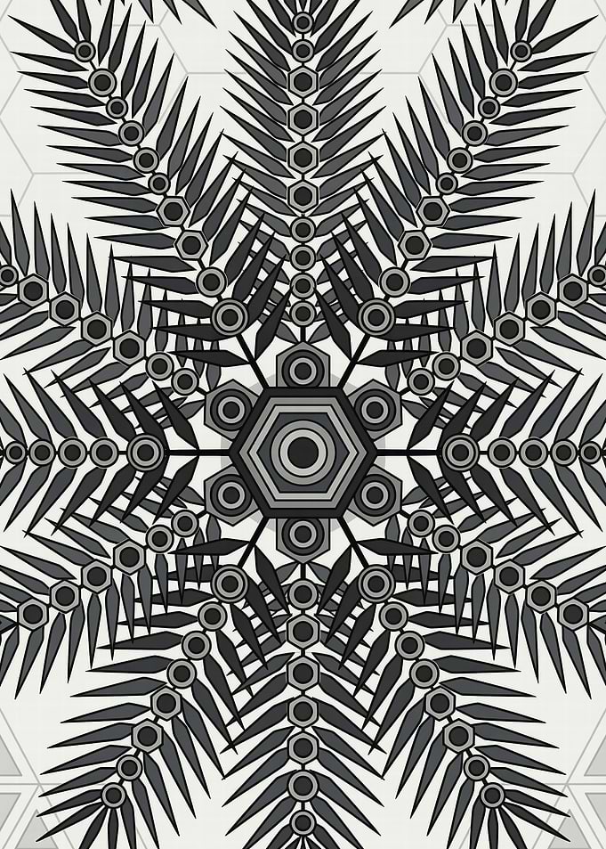 Geometric Snowflake Pattern