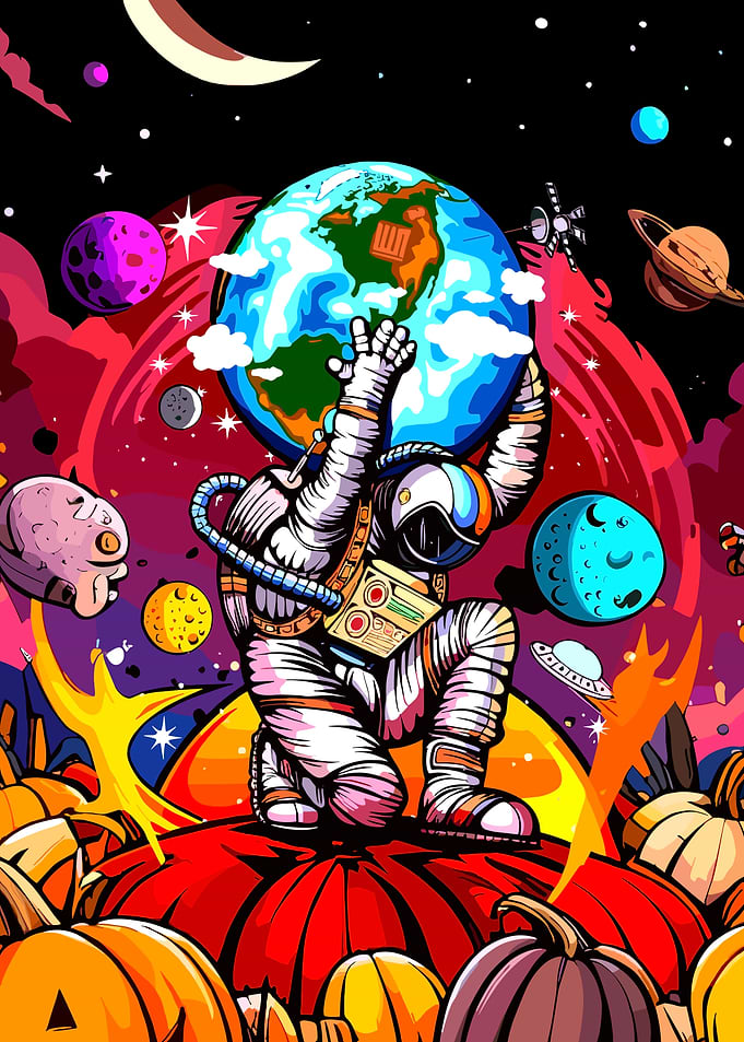 Astronaut Holding