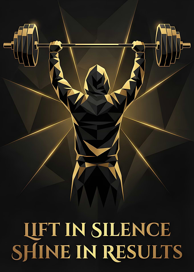Weightlifter with Inspirational Text