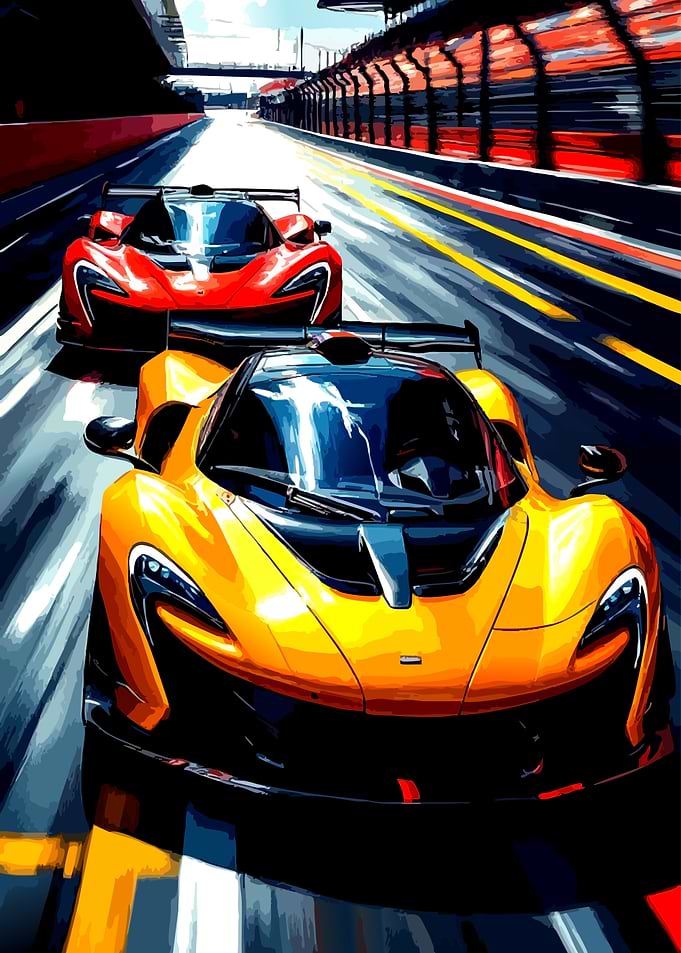 Racing Cars on Track