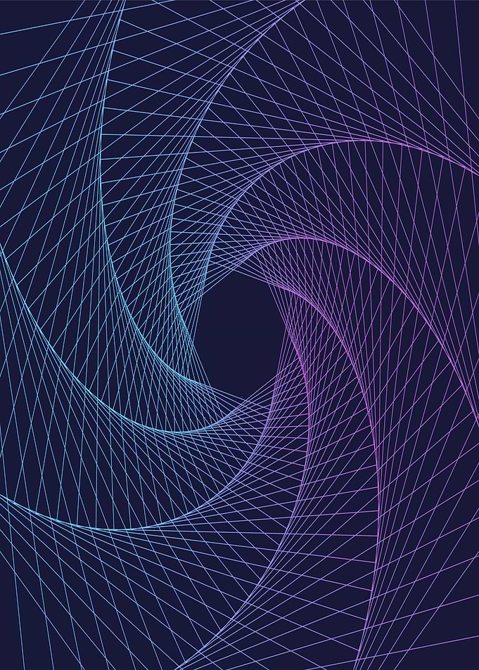Abstract Swirling Geometric Lines