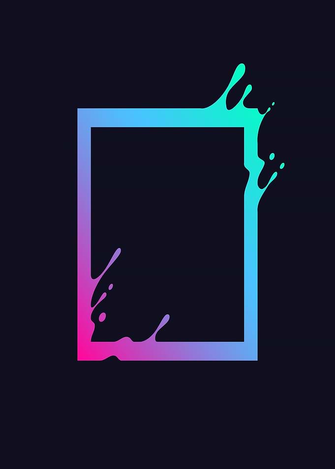 Abstract Gradient Frame with Splashes