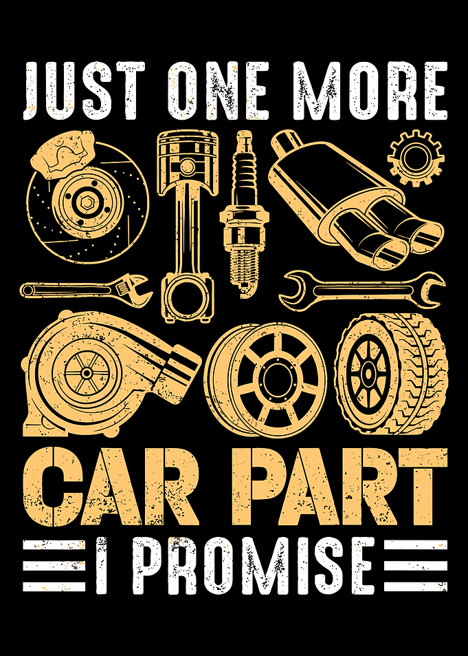 Just One More Car Part Poster, Funny Car Enthusiast Wall Art, Vintage Automotive Print