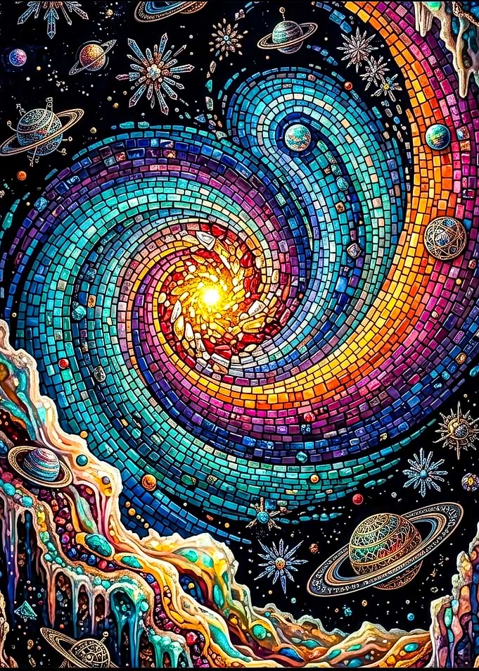 Cosmic Swirl Mosaic