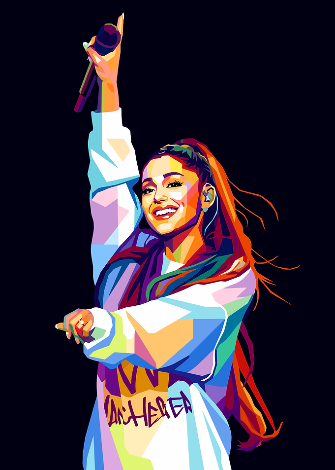 Ariana Grande Pop Art Portrait