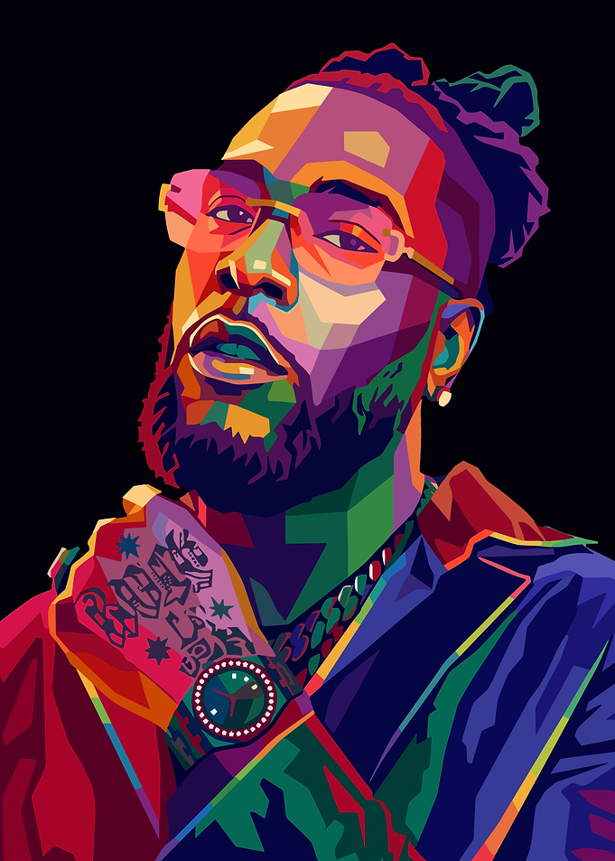 Colorful Portrait of Burna Boy