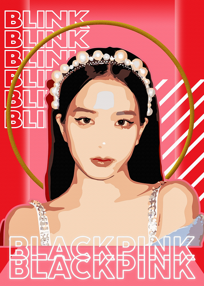 Blackpink Jisoo Pop Art Portrait
