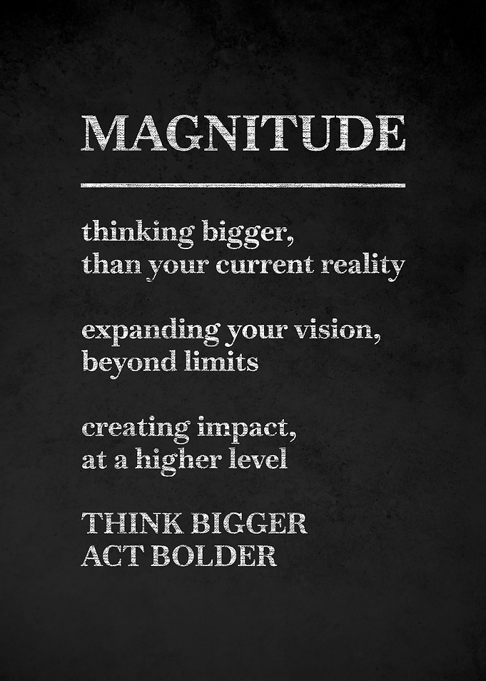 Magnitude Motivational Text Art