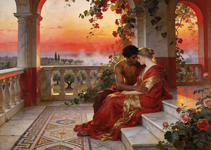 Romantic Embrace at Sunset