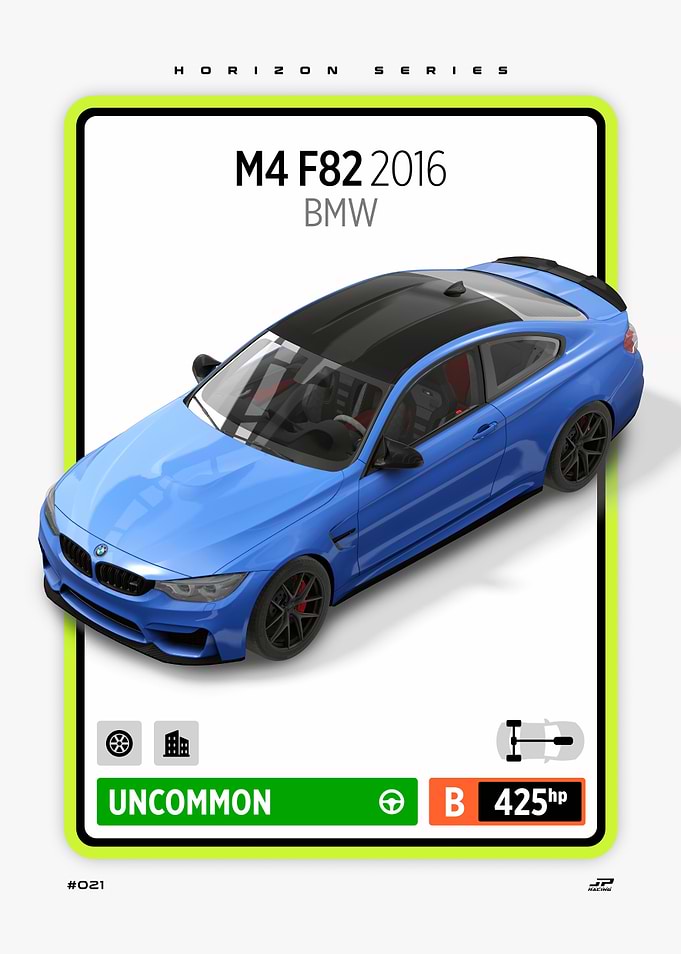 BMW M4 F82 2016 Car Card