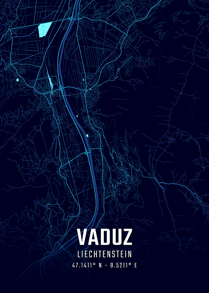 Vaduz Midnight City Map