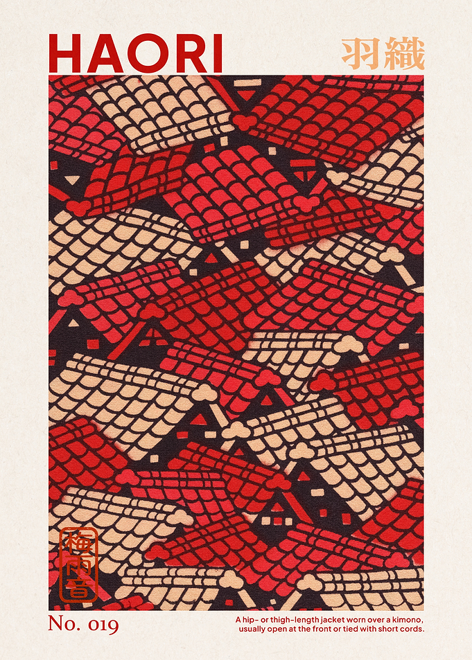Traditional Japanese Kimono Pattern Skan