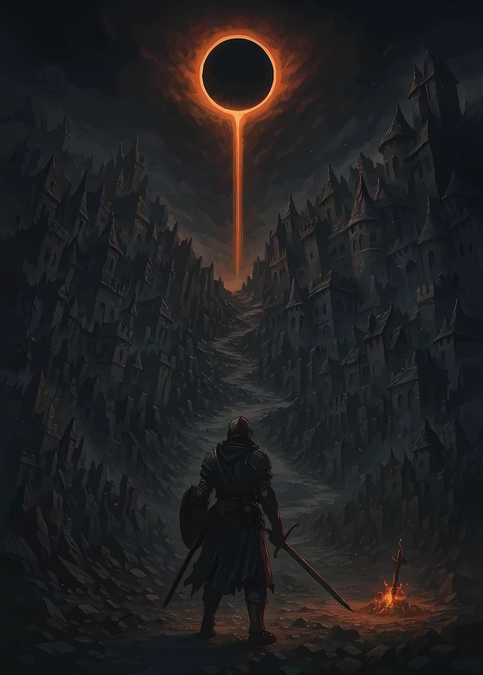 Dark Souls Knight and the First Flame