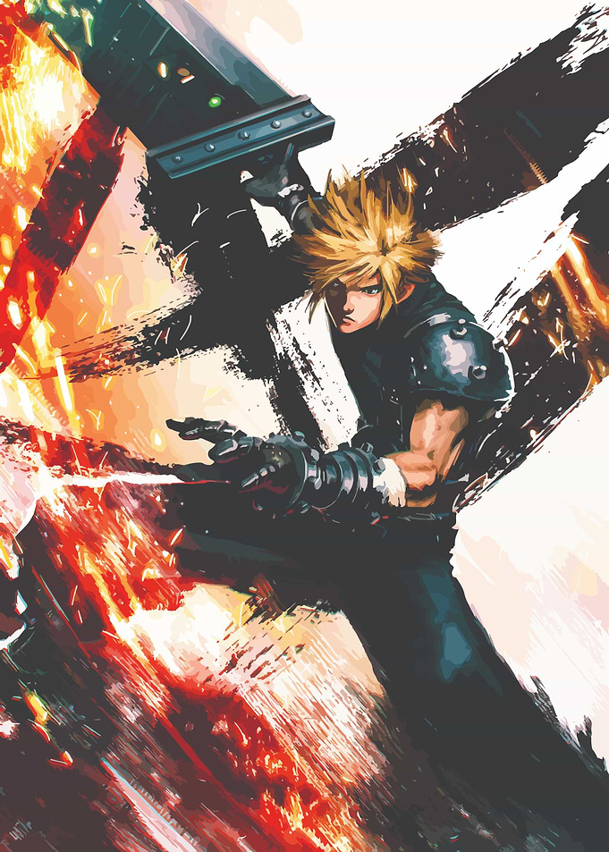 Cloud Strife with Buster Sword