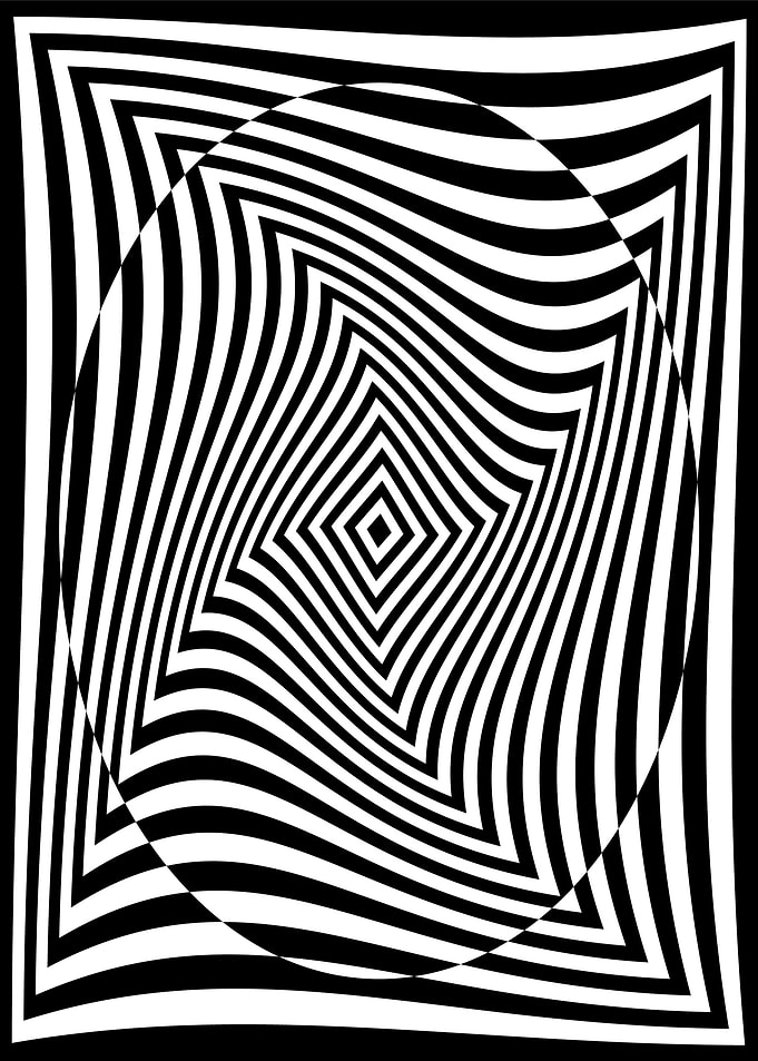 Optical Illusion Black and White Pattern