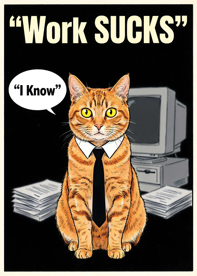 Cat in a Suit Says 'I Know'