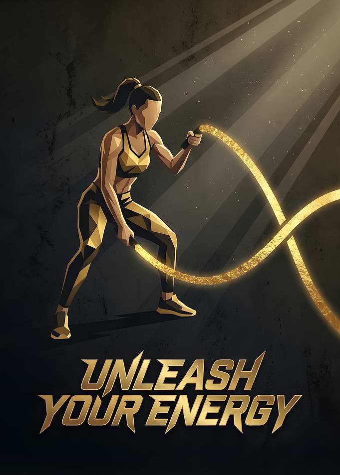 Woman with Battle Ropes