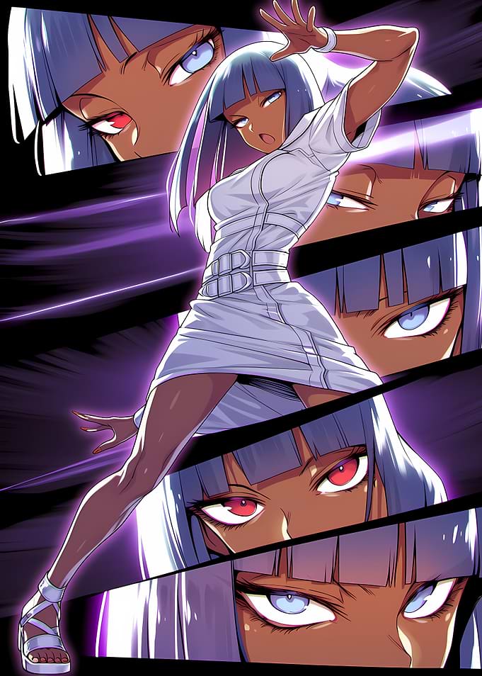 Anime Woman in White Dress