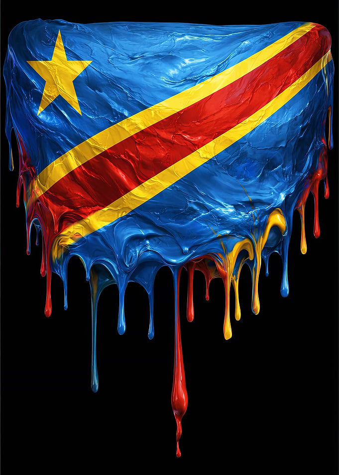Dripping Flag of Congo